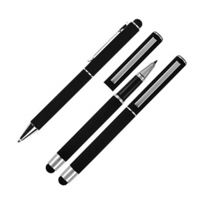 Zestaw piśmienny długopis i pióro kulkowe soft touch CLAUDIE marki Pierre Cardin