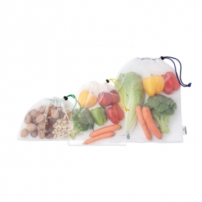 3-częściowy zestaw torebek na żywność RPET z siatki