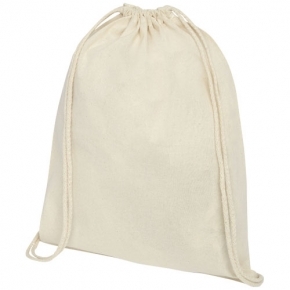 Plecak Oregon wykonany z bawełny o gramaturze 140 g/m² ze sznurkiem ściągającym